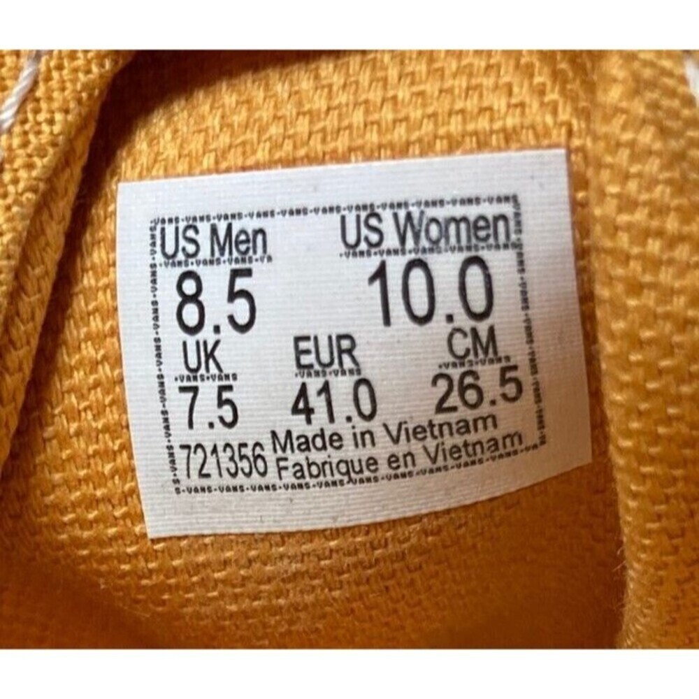 Vans Sneakers Women's Size 10 Yellow Lace Up Skateboard Shoes - Picture 11 of 13